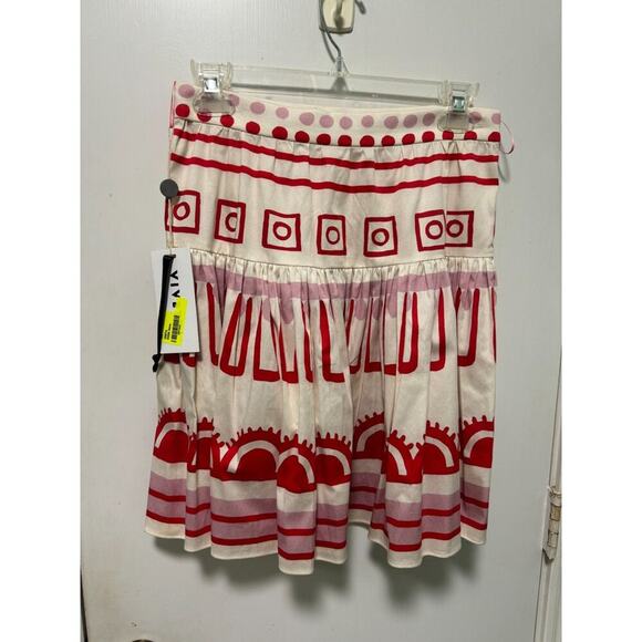 Red and White Mini Skirt - Picture 3 of 8